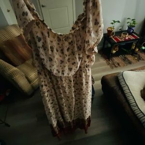 Floral print long dress